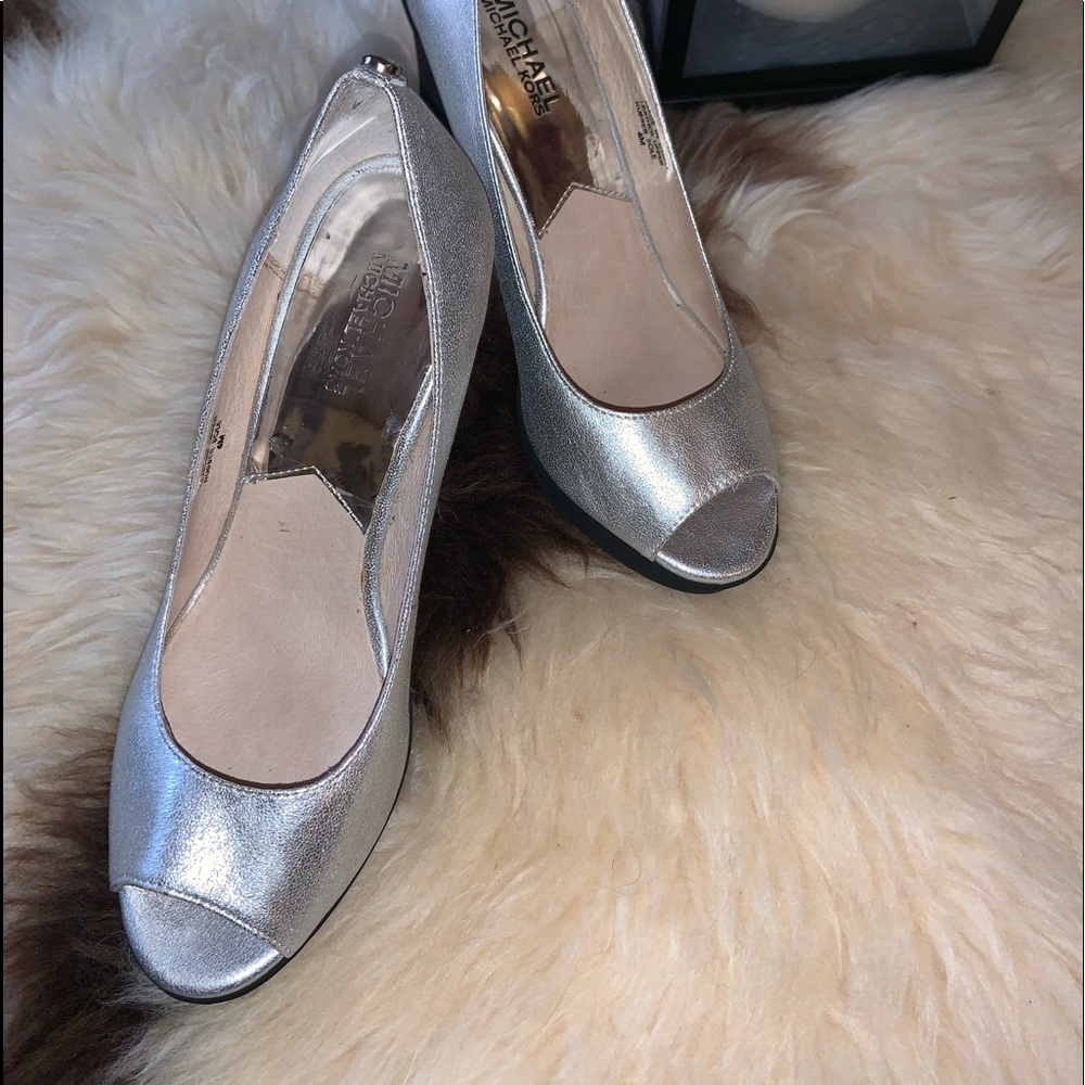 Michael Kors Silver Wedge Shoes
